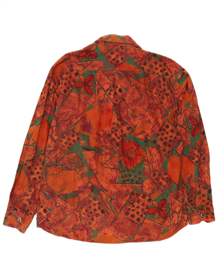 Vintage Herrenhemd Großes Orange Patchwork