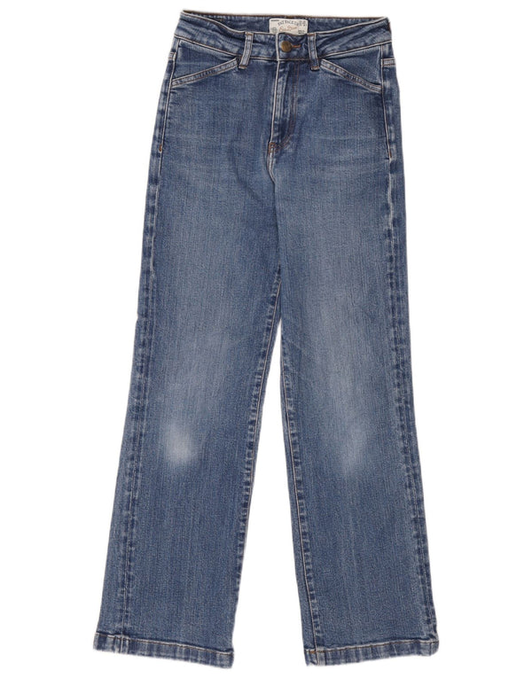 Fat Face Damen Straight Jeans UK 8 Small W26 L28 Blaue Baumwolle