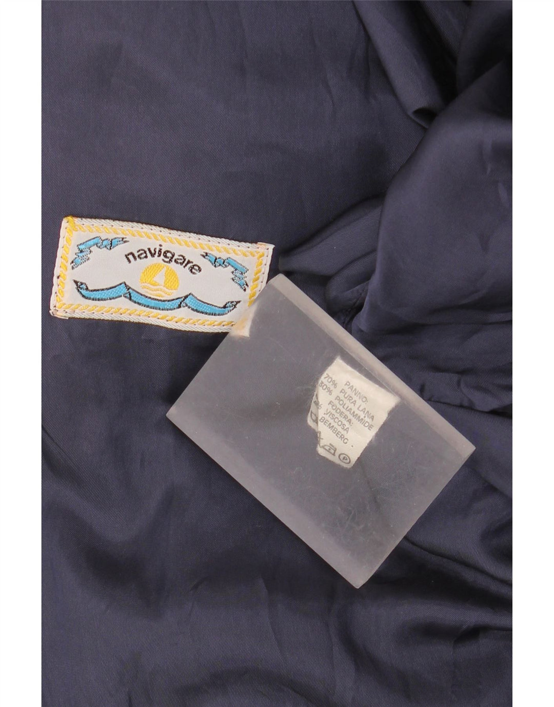 Navigare Herren-Utility-Jacke UK 42 XL Marineblaue Wolle