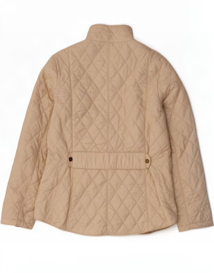 Barbour Damen Steppjacke UK 14 Large Beige Nylon