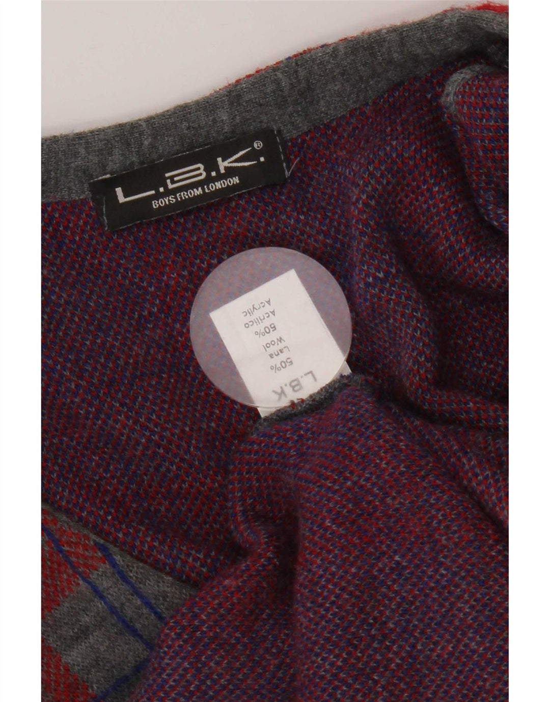 Vintage Herren Ärmelloser Cardigan Pullover Kleine graue Karowolle
