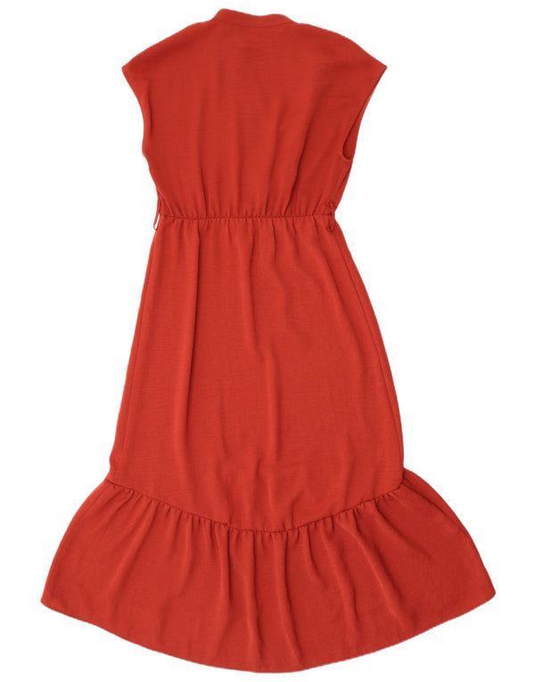 Zara Damen Ärmelloses Maxikleid UK 6 XS Rot