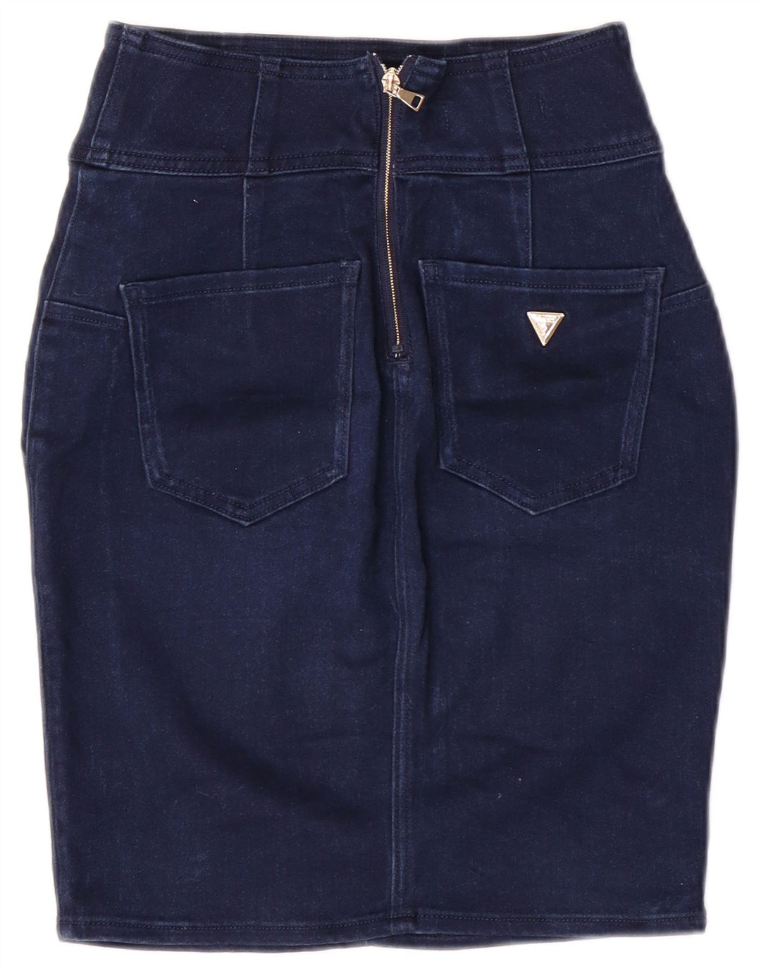 Guess Damen-Jeansrock mit hoher Taille, W28, mittelblau, Modal-Klassiker