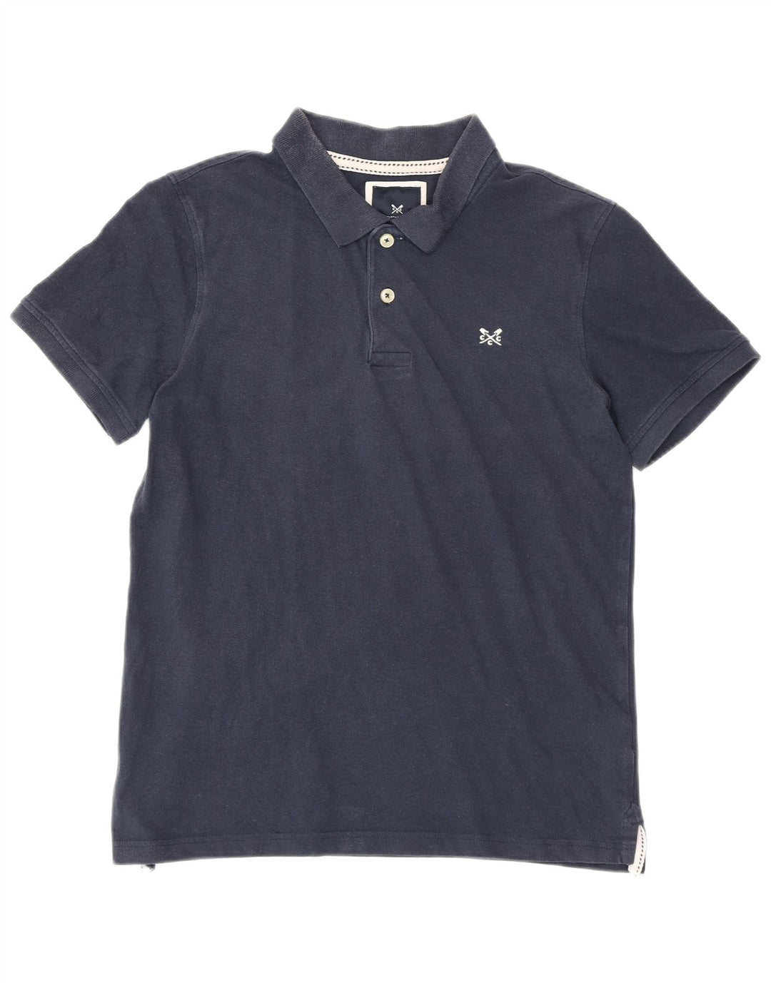 CREW CLOTHING Herren-Poloshirt, mittelmarineblaue Baumwolle