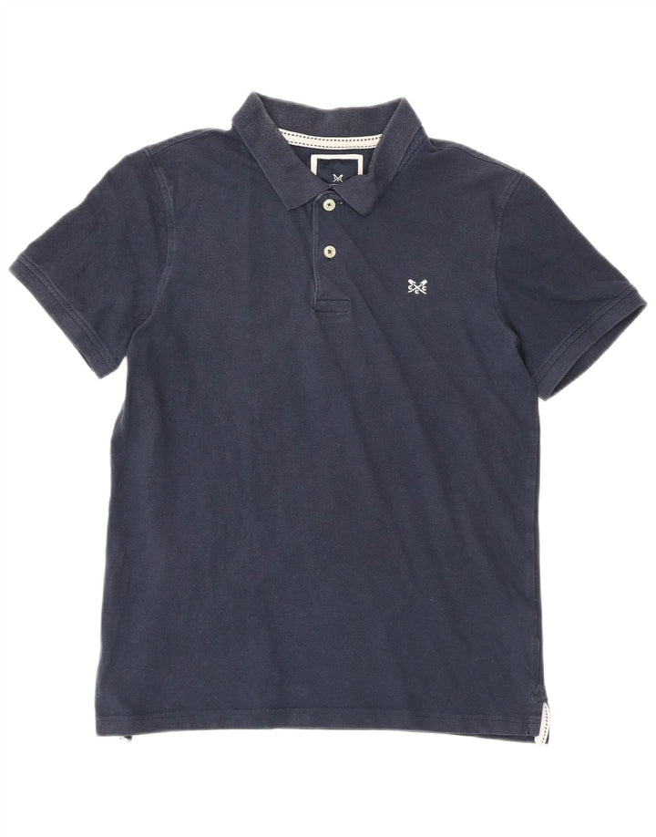 CREW CLOTHING Herren-Poloshirt, mittelmarineblaue Baumwolle