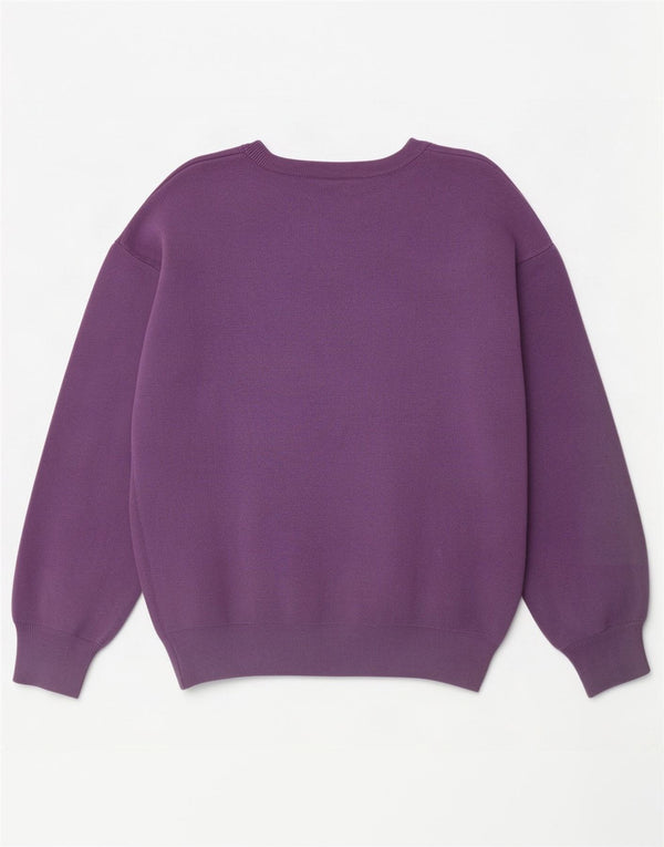 Guess Pullover mit grafischem U-Boot-Ausschnitt für Mädchen, 15–16 Jahre, violette Viskose