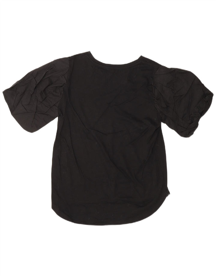 BENETTON Womens Blouse Top UK 12 Medium Black Vintage Benetton and Second-Hand Benetton from Messina Hembry 