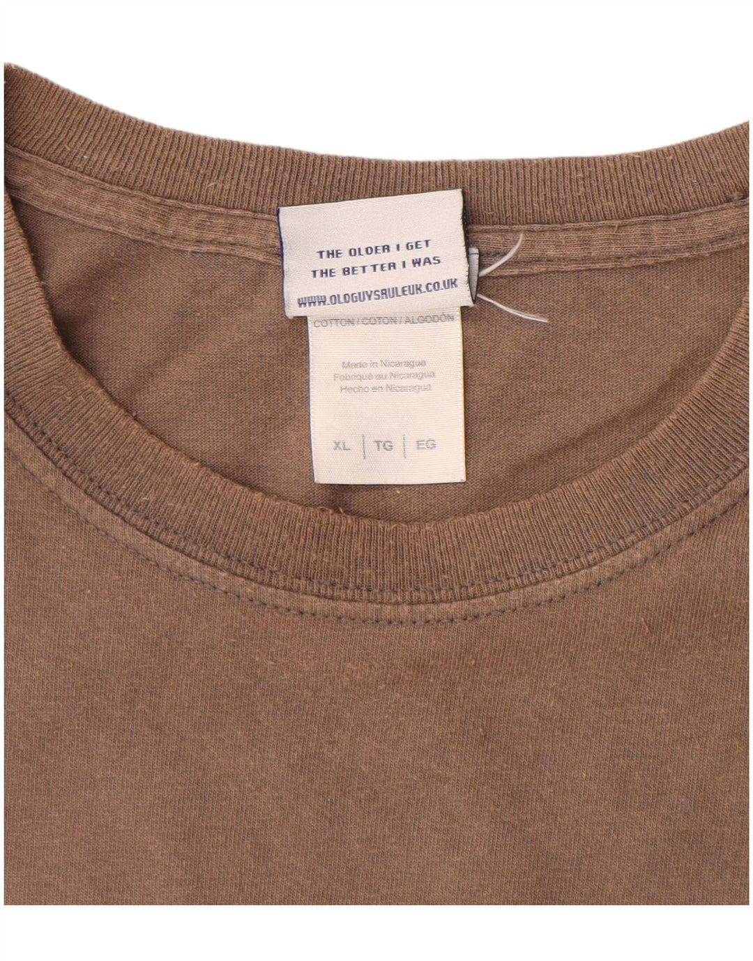 OLD GUYS RULE Herren Grafik T-Shirt Top XL Braun Baumwolle