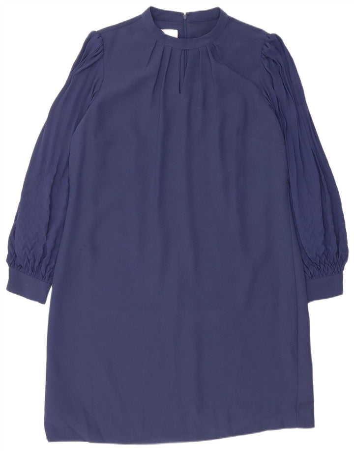 Hobbs Damen-Etuikleid mit langen Ärmeln, Gr. 46, Marineblau, Polyester