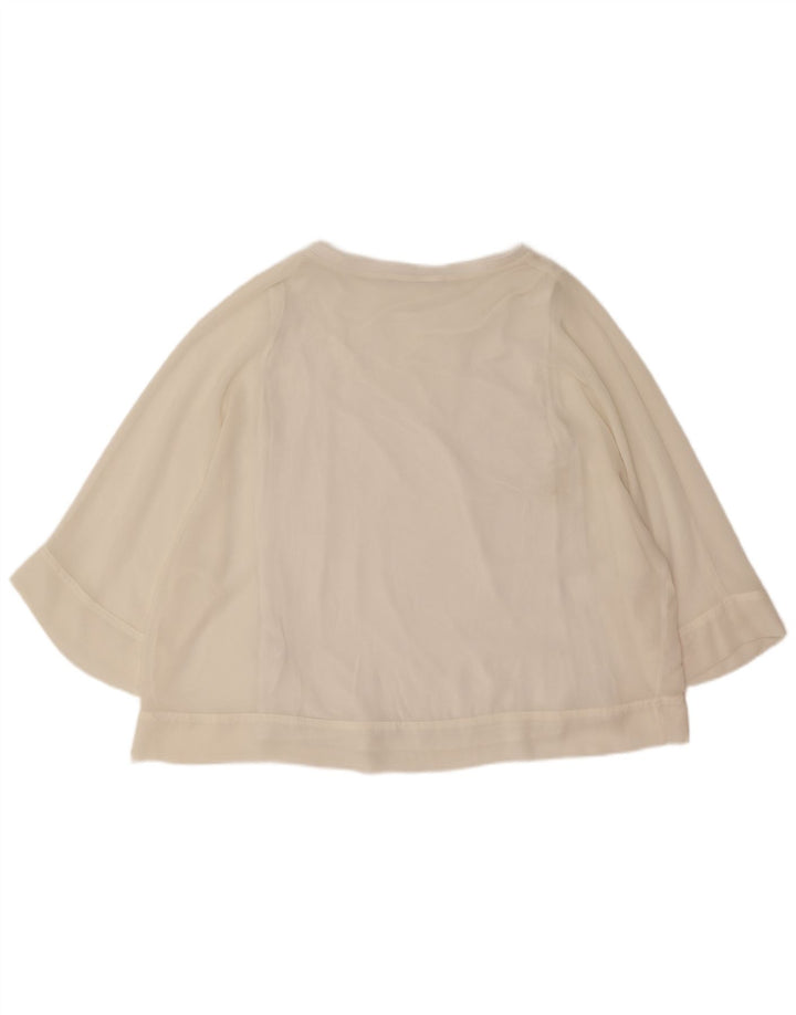 Zara Damen-Blusenoberteil in Übergröße, Größe UK 14, Mittelweiß, Polyester