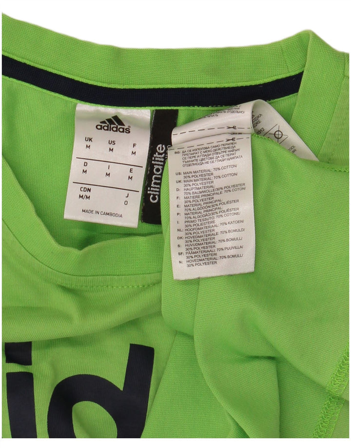 ADIDAS Herren Climalite Graphic T-Shirt Top mittelgrüne Baumwolle