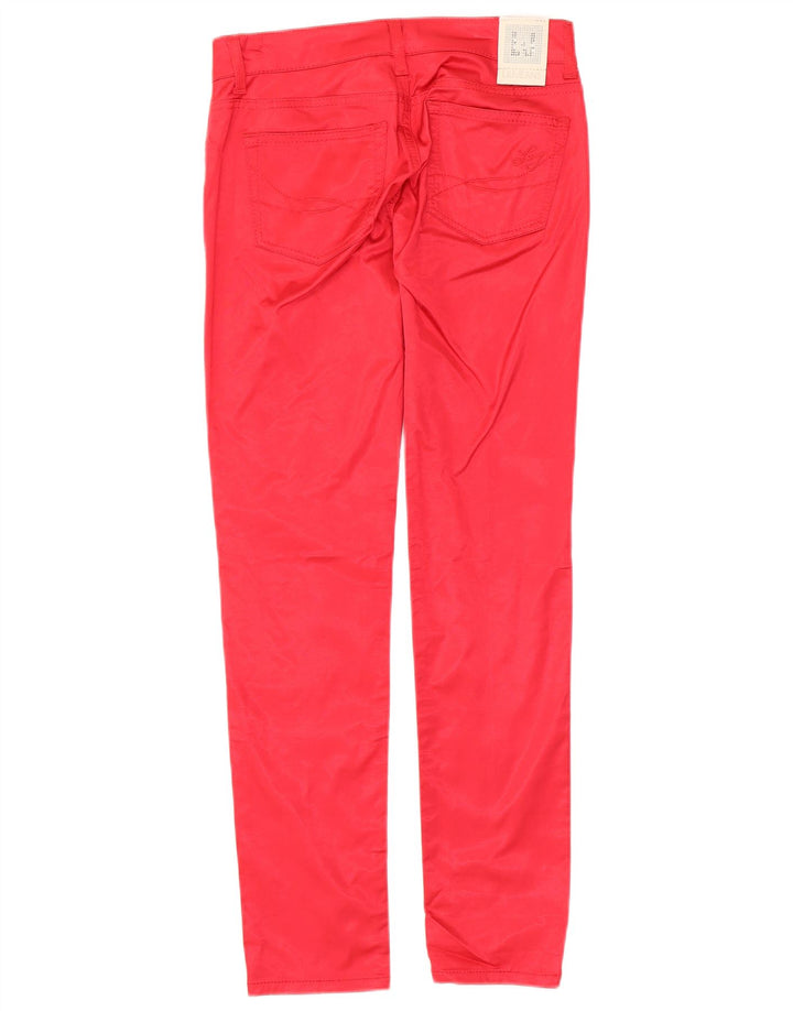 LIU JO Damen Slim Freizeithose W29 L30 Rote Viskose