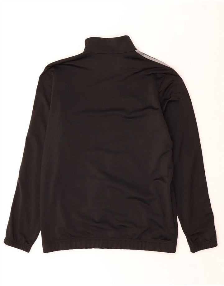 Adidas Herren-Trainingsanzugoberteil, UK-Größe 44/46, großes schwarzes Colourblock-Polyester