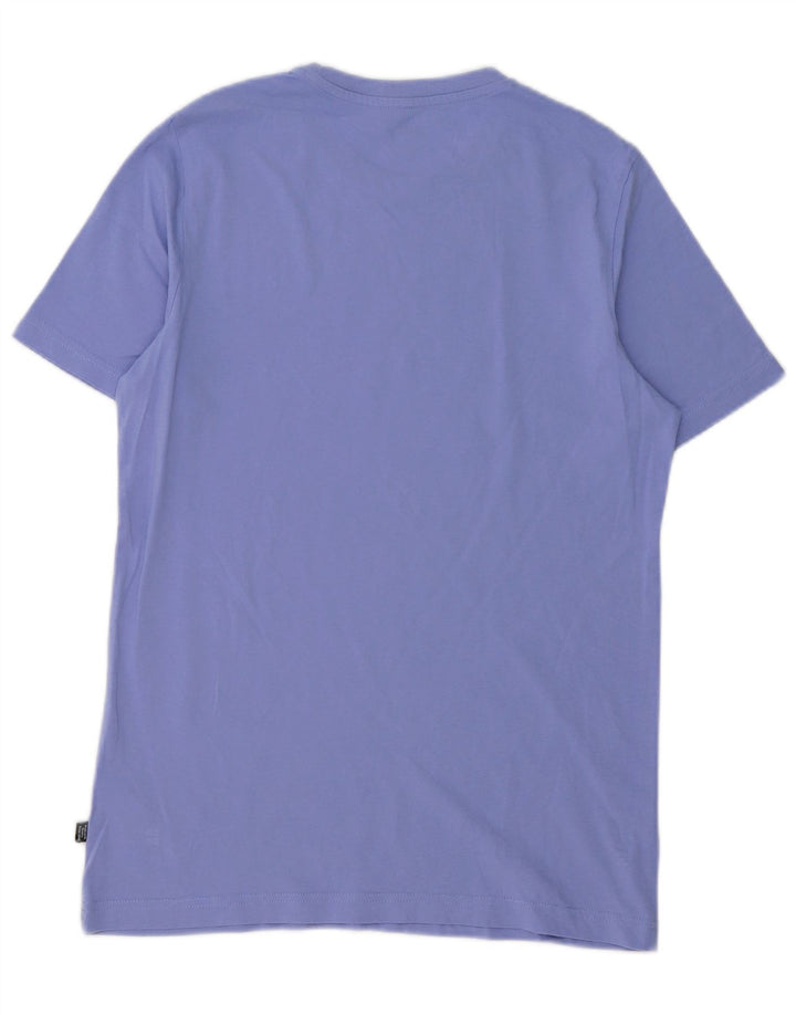 Puma Herren Grafik T-Shirt Top Small Lila Baumwolle
