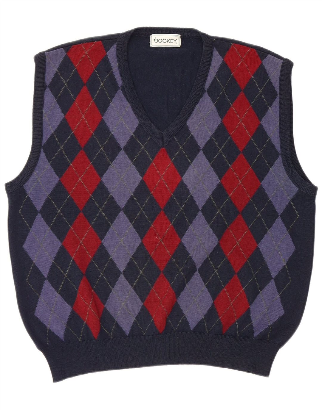 Jockey Herren-Tanktop, groß, Marineblau, Argyle/Diamant