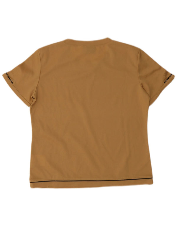 Lotto Damen T-Shirt Top UK 14 Large Beige Polyester