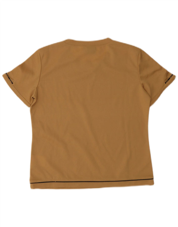 Lotto Damen T-Shirt Top UK 14 Large Beige Polyester