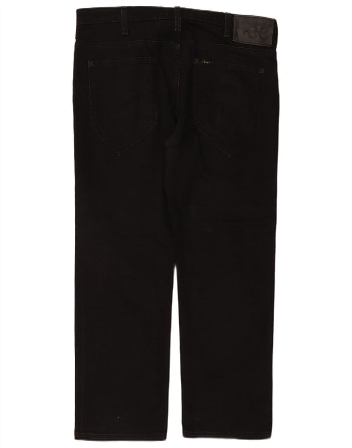 LEE Herren Macky Straight Jeans W36 L27 Schwarze Baumwolle