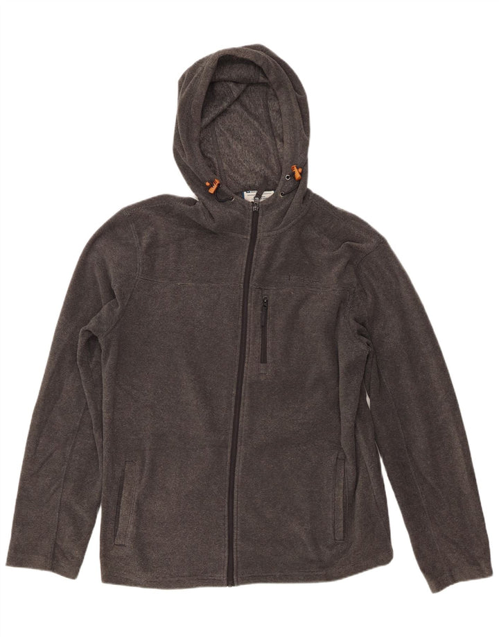 MOUNTAIN WAREHOUSE Herren-Kapuzenpullover mit Reißverschluss, groß, grau, Polyester