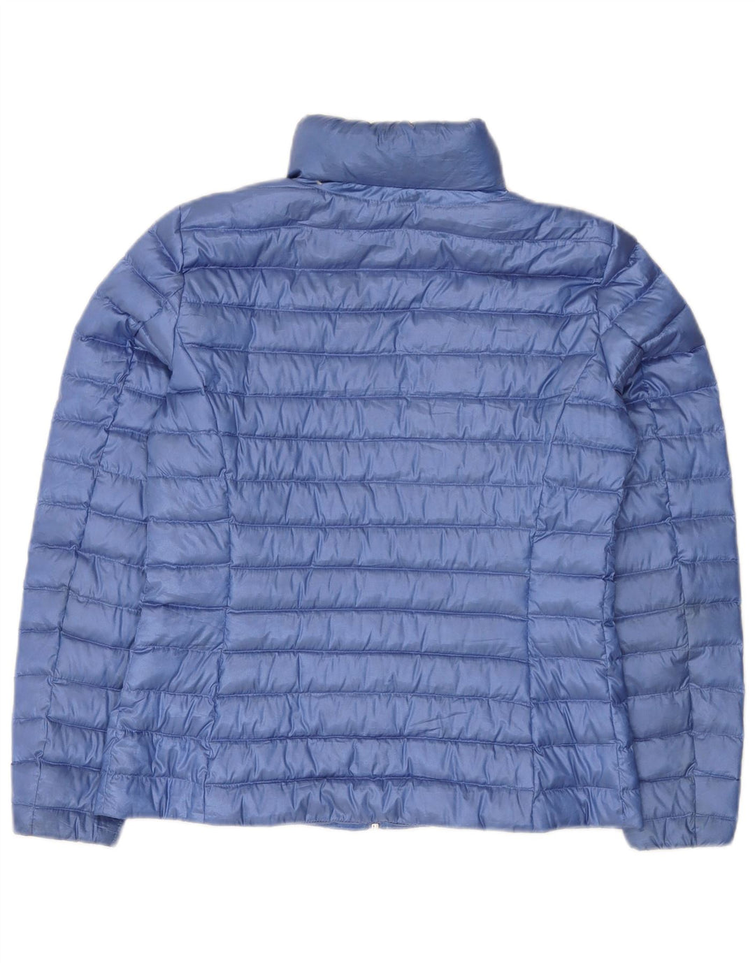 Massimo Dutti Damen Wattierte Jacke UK 12 Mittelblaues Polyester