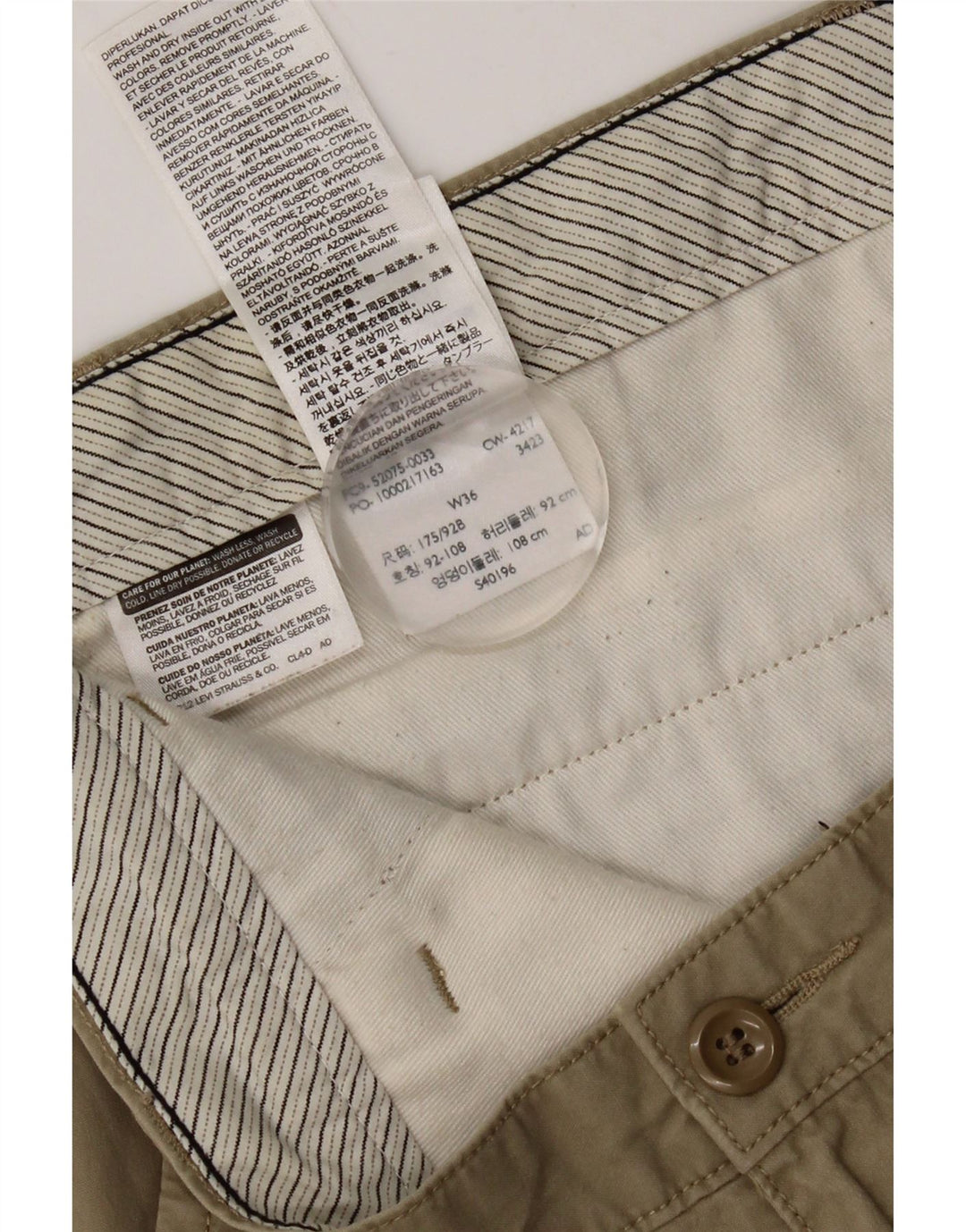Dockers Herren-Chinoshorts W36, große Khaki-Baumwolle