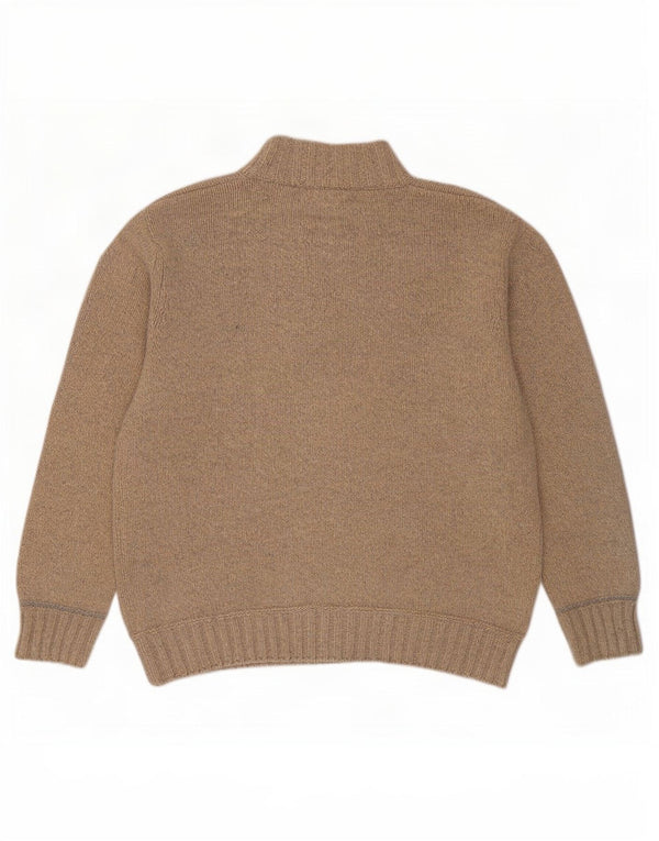 Murphy & Nye Herren-Pullover mit Reißverschluss, XL, beige gesprenkelte Wolle