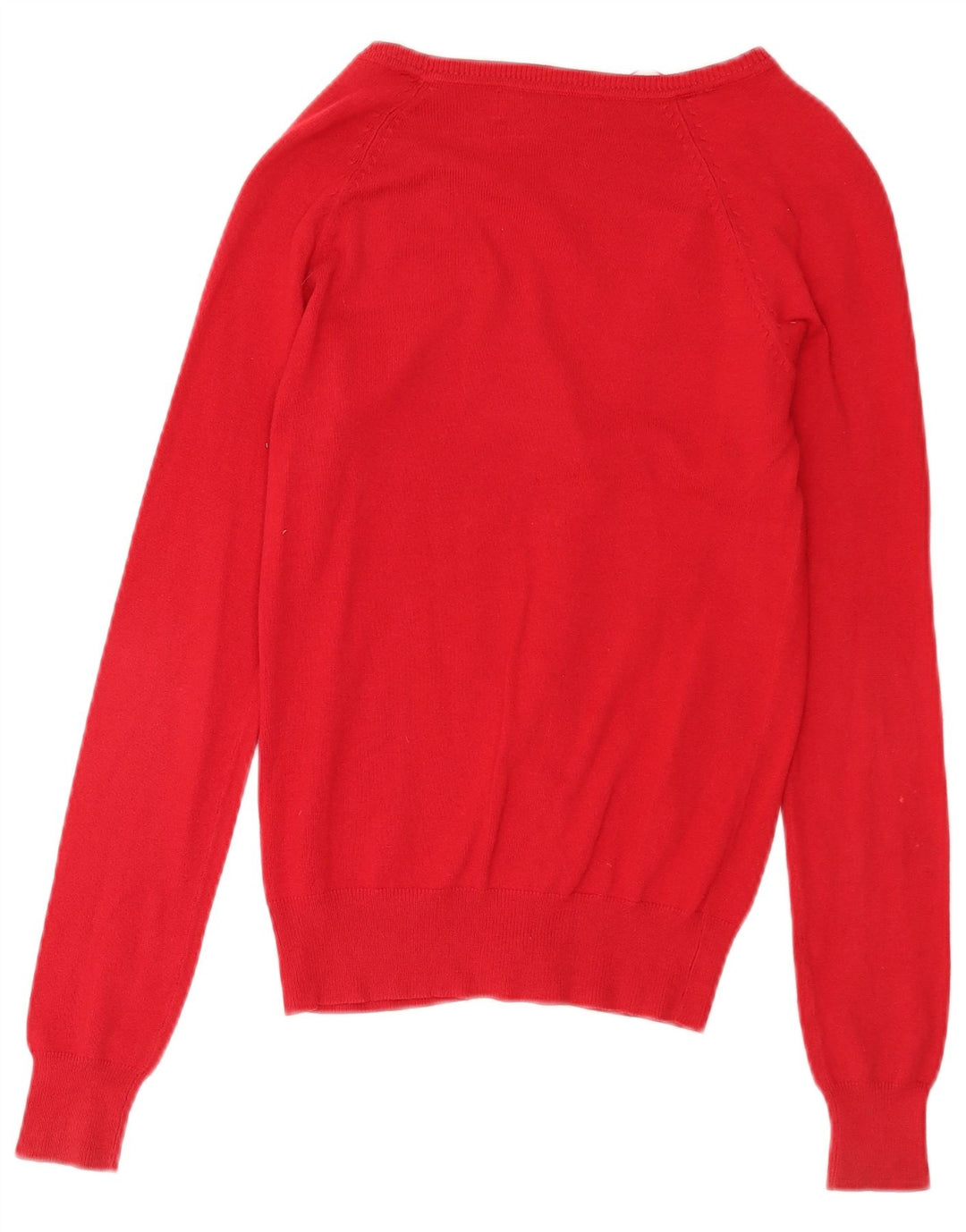 Zara Damen-Cardigan-Pullover UK 10 Small Rote Baumwolle