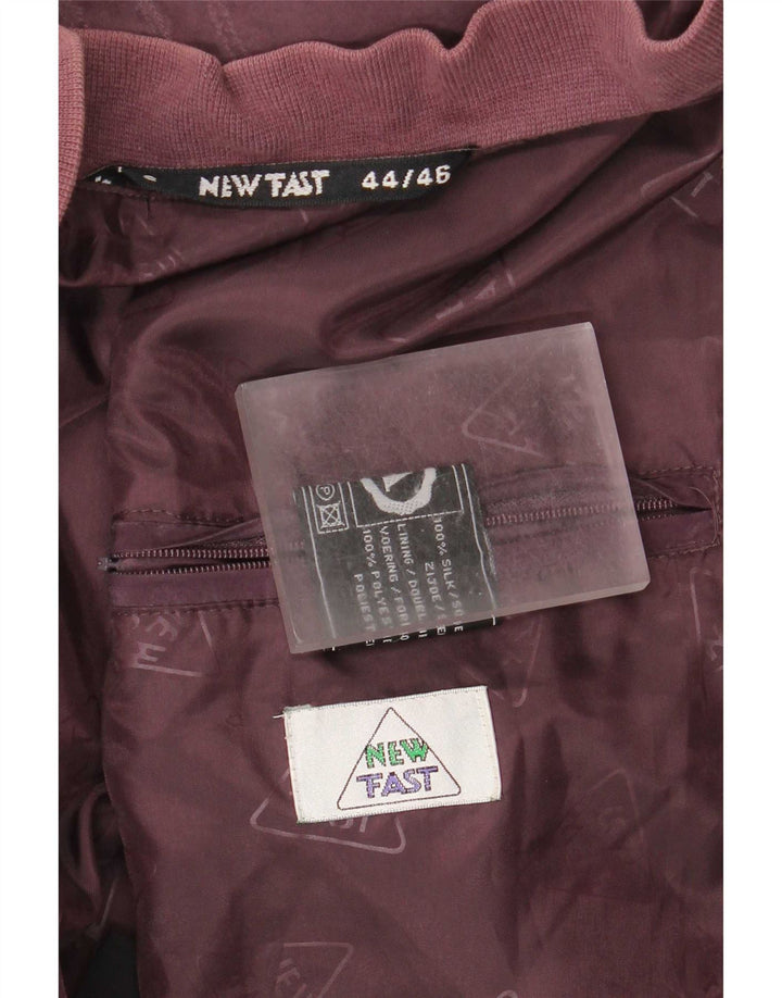 C&A Herren New Fast Bomberjacke EU 44 2XL Burgunderrote Seide