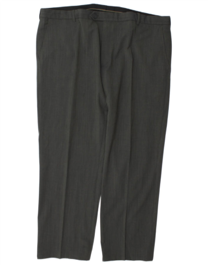 Gerade Herren-Anzughose von Marks & Spencer, W44, L30, grau, Polyester