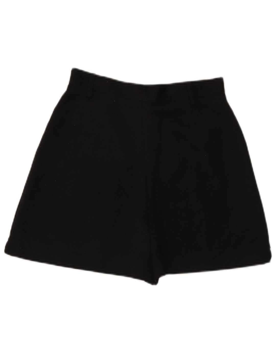 Vintage Damen High Waist Casual Shorts Klein W26 Schwarz Polyester