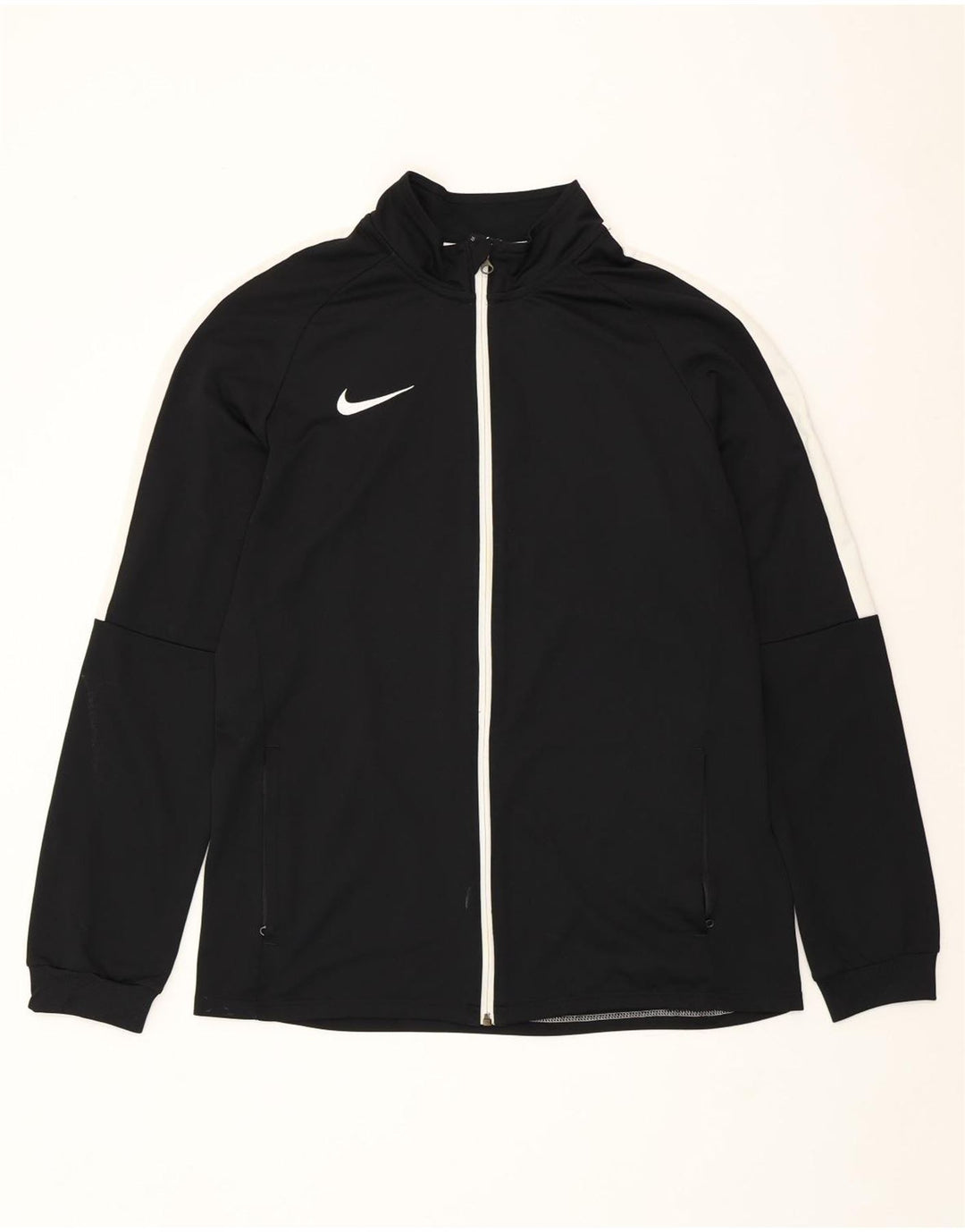 NIKE Herren Dri Fit Trainingsanzug Top Jacke XL Schwarz Colourblock Polyester