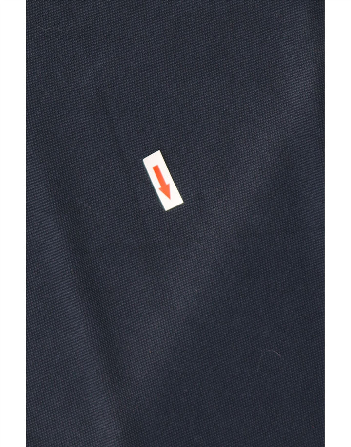 Fred Perry Herren-Langarm-Poloshirt, mittelmarineblaue Baumwolle