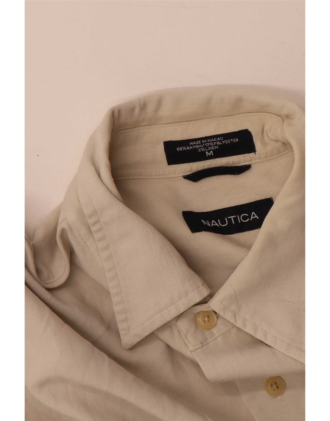 Nautica Herrenhemd Mittelbeige Rayon