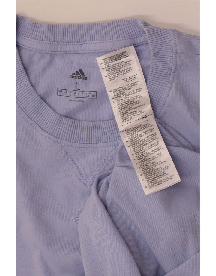 Adidas Herren T-Shirt Top Large Lila Baumwolle