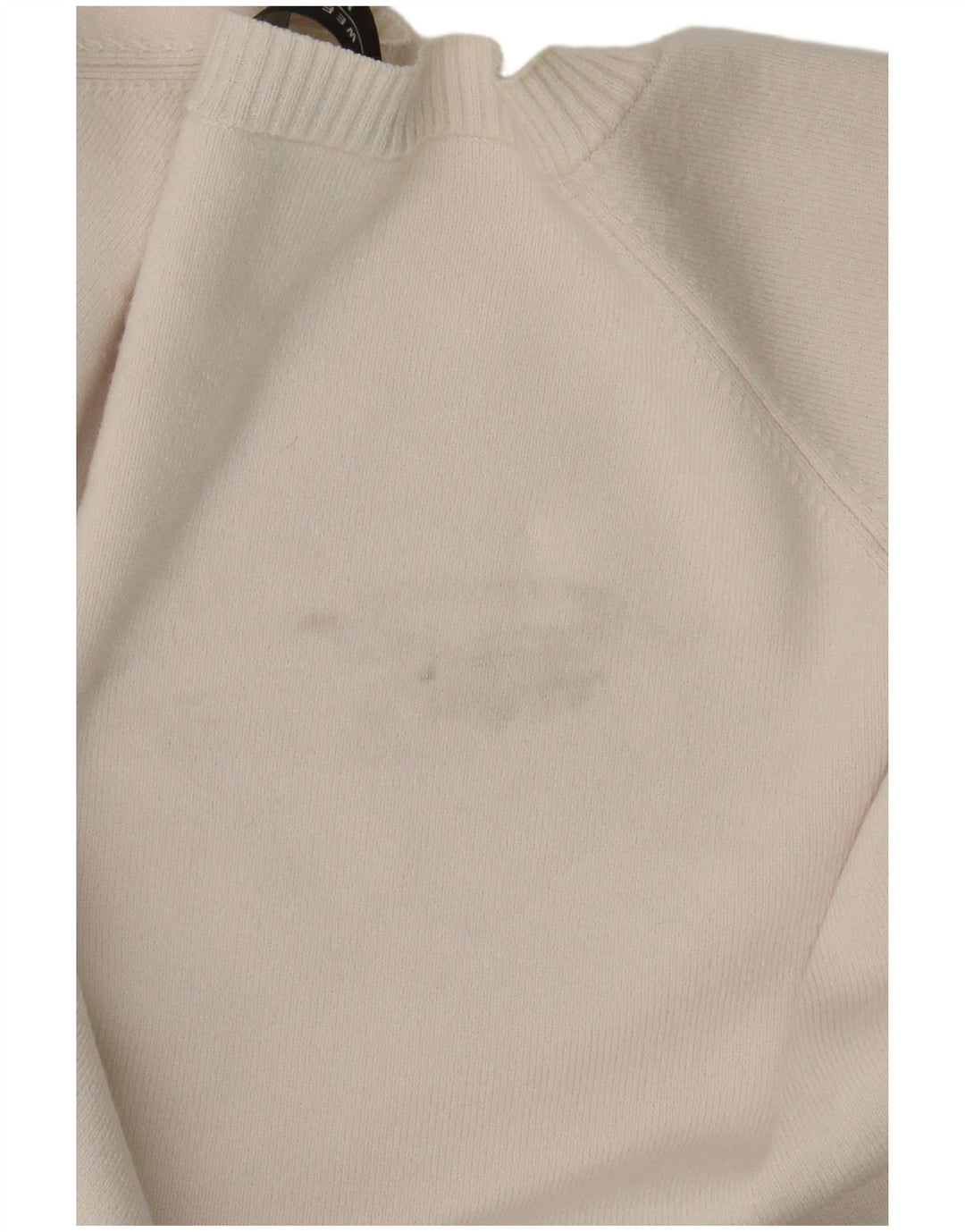 Max Mara Damen-Pullover mit Rundhalsausschnitt, Gr. 14, Mittel, gebrochenes Weiß
