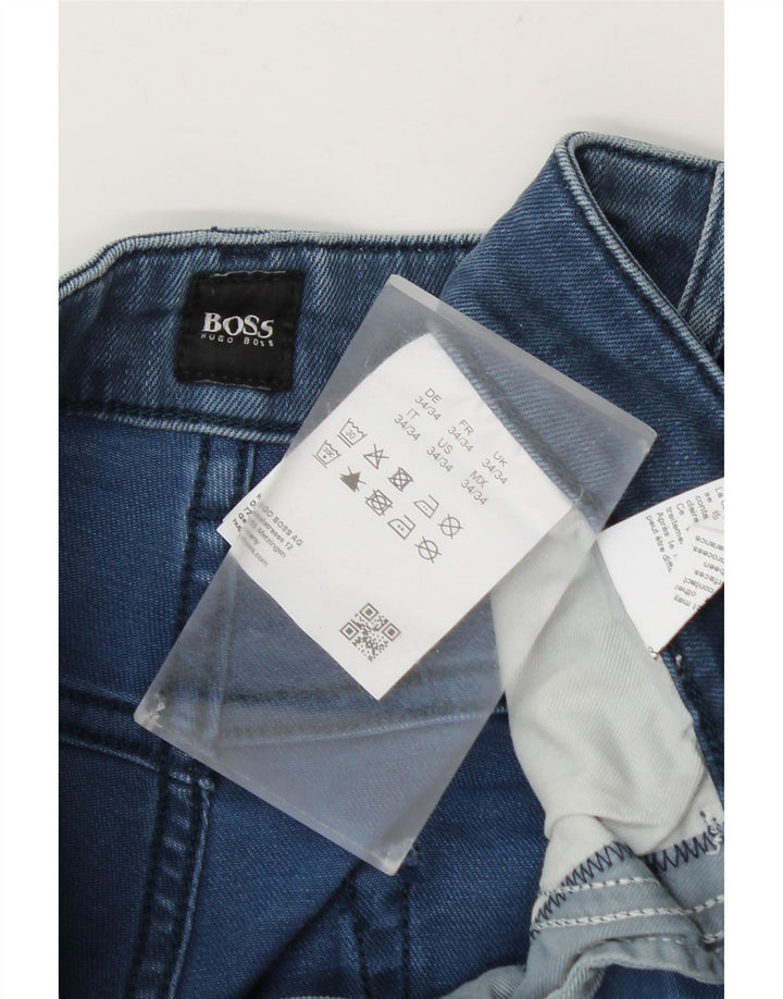 Hugo Boss Herren Slim Jeans W34 L34 Blaue Baumwolle