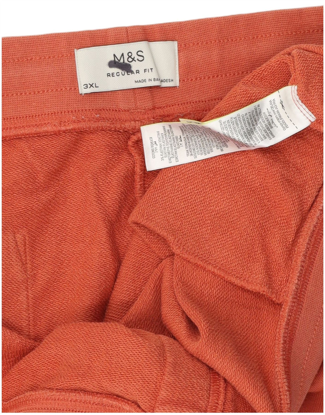 Marks & Spencer Herren-Sportshorts mit normaler Passform, 3XL, Orange, Baumwolle