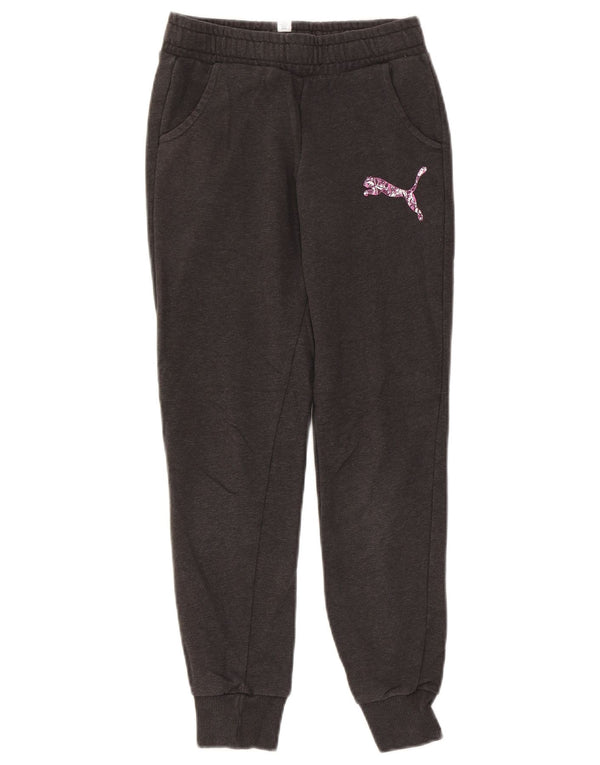 Puma Mädchen-Trainingshose, Jogginghose, 11–12 Jahre, graue Baumwolle