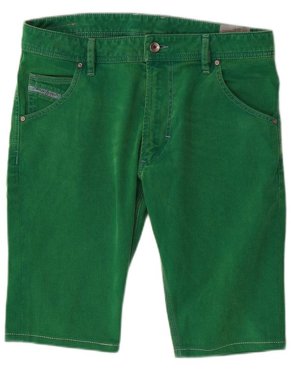 DIESEL Jeansshorts für Jungen, 15–16 Jahre, W32, grüne Baumwolle