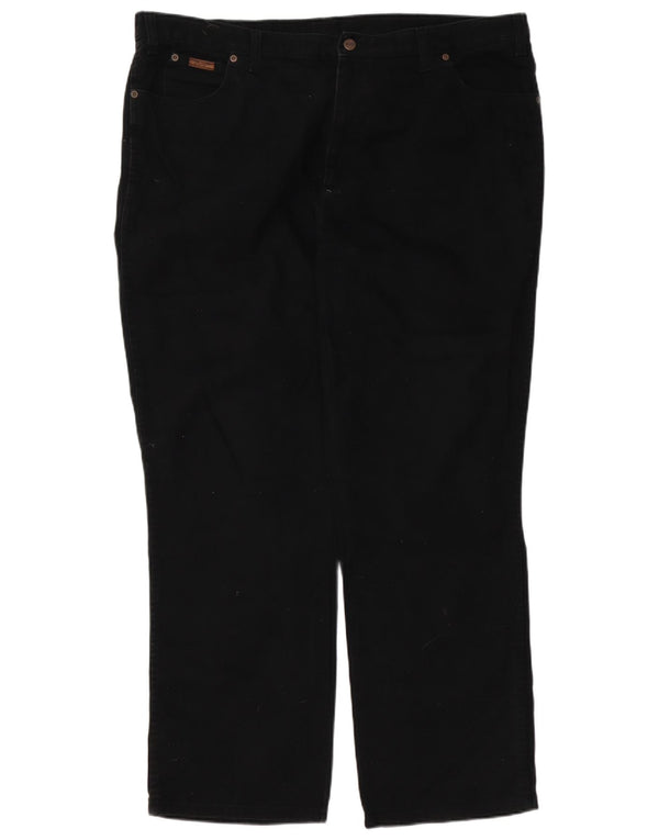 Wrangler Herren Ohio Straight Jeans W44 L32 Schwarze Baumwolle