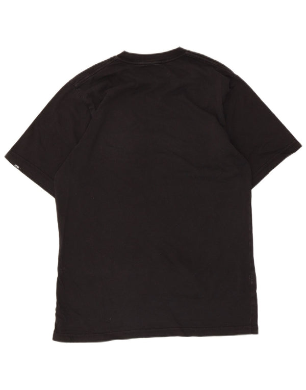 VANS Boys Custom Fit Graphic T-Shirt Top 14-15 Years XL Black Cotton