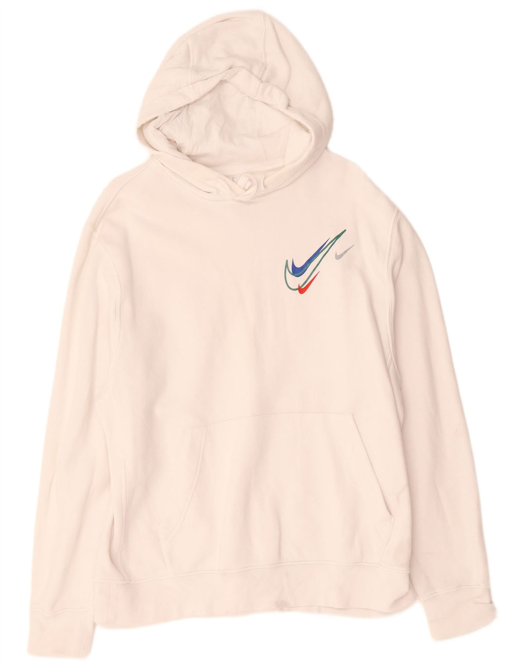 Nike Herren-Kapuzenpullover mit Grafik, groß, aus weißer Baumwolle