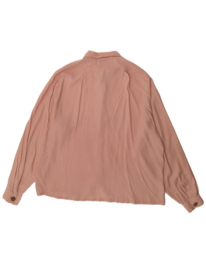 Vintage Damen Hemdbluse UK 16 Groß Rosa