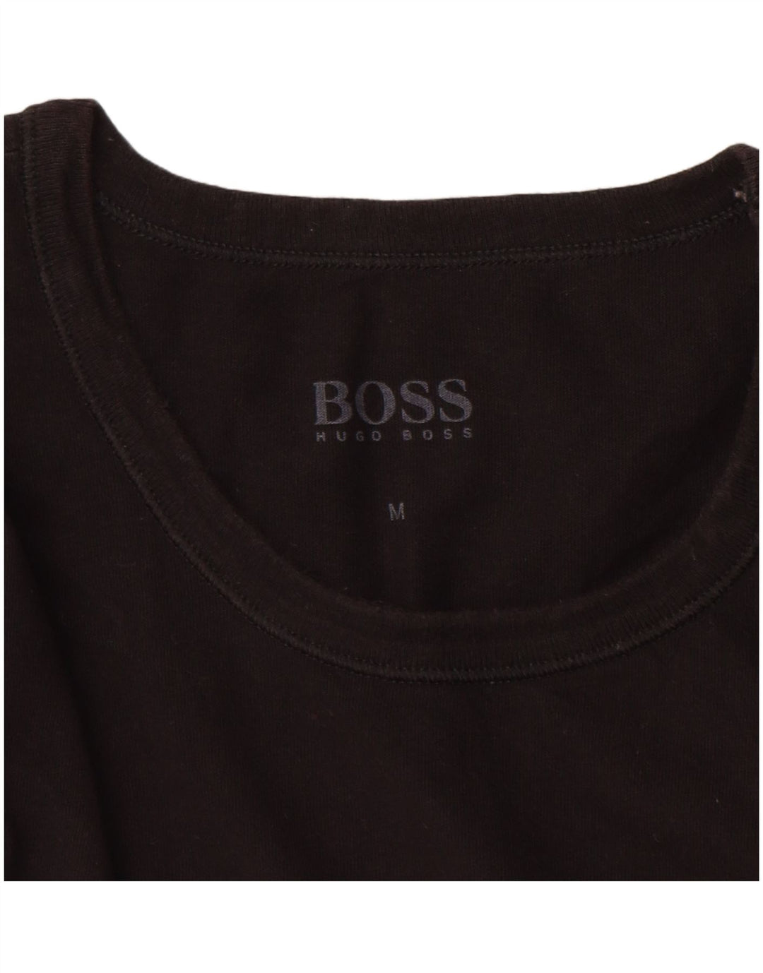 Hugo Boss Herren T-Shirt Top Medium Schwarz Baumwolle