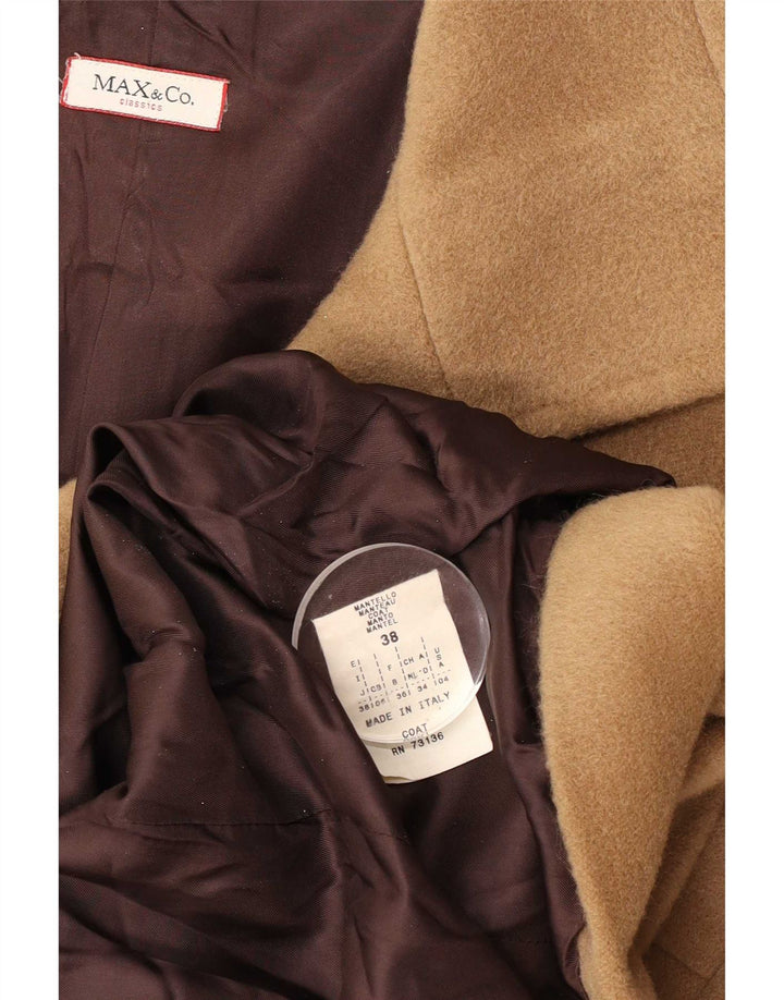 Max & Co. Damen Mantel IT 38 XS Braune Wolle