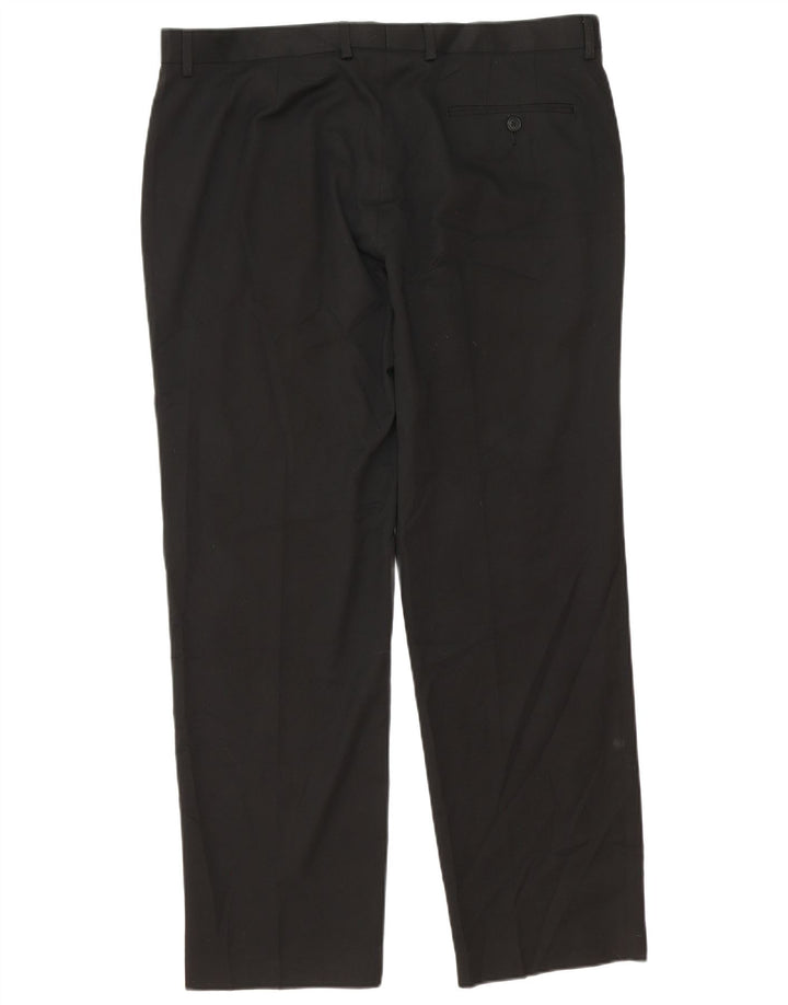 Marks & Spencer Herren-Anzughose, konisch zulaufend, W38, L31, Schwarz, Polyester, klassisch