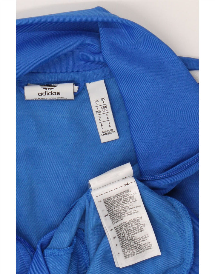 Adidas Herren-Trainingsanzug-Top-Jacke, große blaue Baumwolle