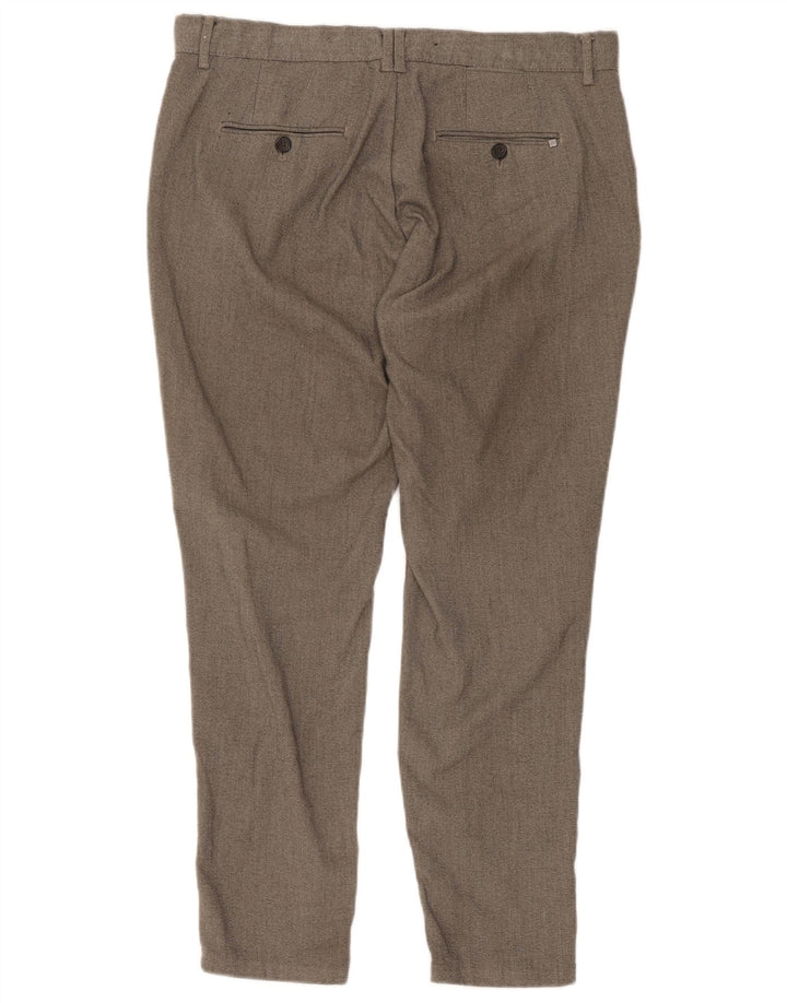 Zara Slim Chino-Hose für Herren, EU 44, L, W34, L28, Grau, Polyester