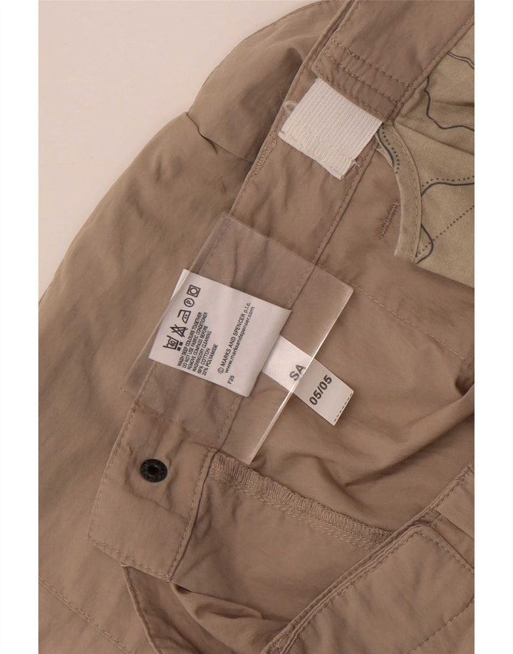 Marks & Spencer Herren Cargoshorts W38 XL Beige Baumwolle