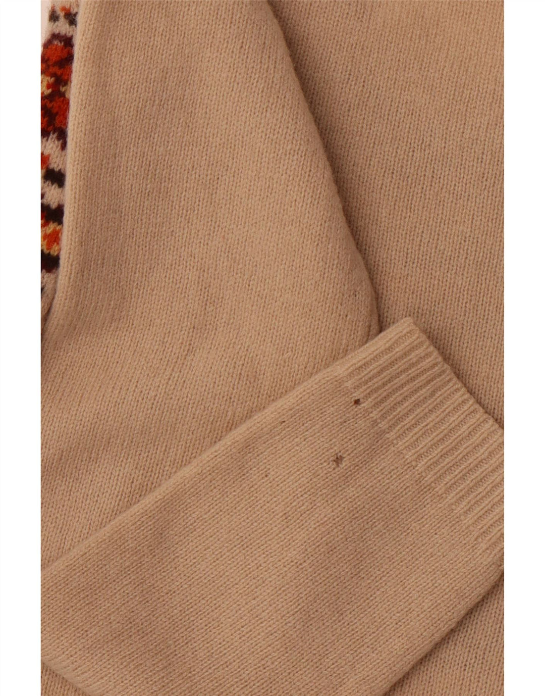 TOMMY HILFIGER Damen-Pullover mit U-Boot-Ausschnitt, Gr. 10, Small Beige Fair Isle